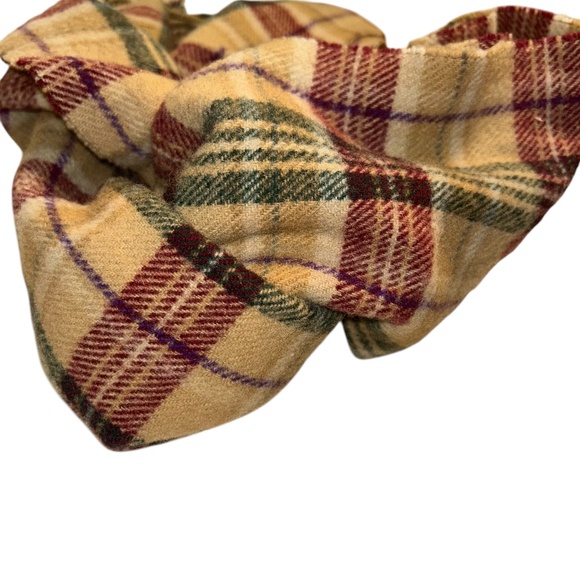 polo Ralph Lauren khaki red black nova check plaid wool scarf - Picture 5 of 7